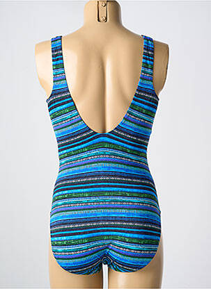 Maillot de bain 1 pièce effet matière satinée haut soutien-gorge moulé bleu MIRACLESUIT femme