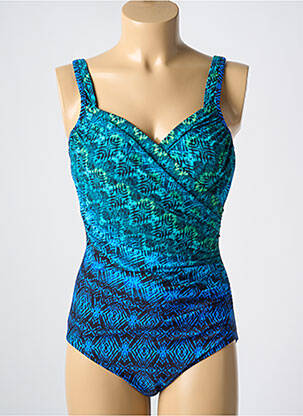 Maillot de bain 1 pièce imprimé fantaisie haut soutien-gorge emboitant bleu MIRACLESUIT femme