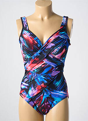 Maillot de bain 1 pièce imprimé fantaisie haut soutien-gorge moulé bleu MIRACLESUIT femme