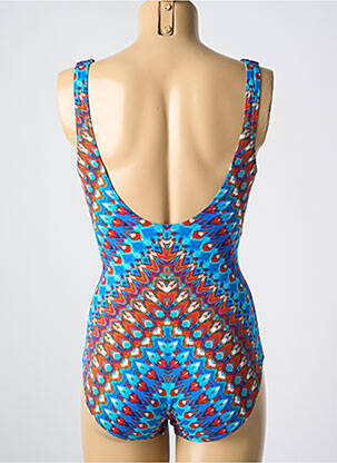 Maillot de bain 1 pièce imprimé fantaisie haut soutien-gorge moulé bleu MIRACLESUIT femme