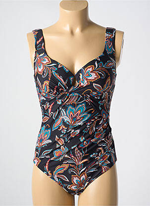 Maillot de bain 1 pièce effet matière satinée haut soutien-gorge moulé noir MIRACLESUIT femme