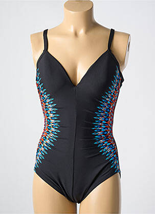 Maillot de bain 1 pièce imprimé fantaisie haut soutien-gorge moulé noir MIRACLESUIT femme