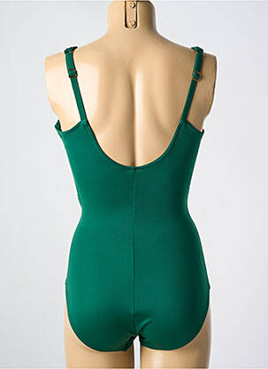 Maillot de bain 1 pièce effet matière satinée haut soutien-gorge moulé vert MIRACLESUIT femme