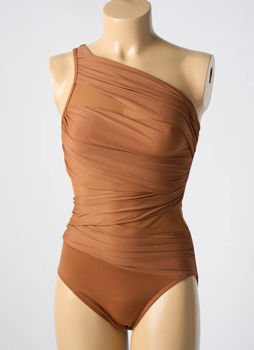 Maillot de bain 1 pièce marron MIRACLESUIT pour femme