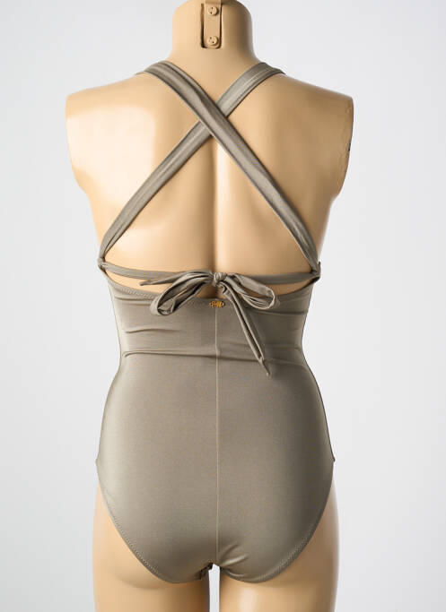 Maillot de bain 1 pièce marron PHAX pour femme