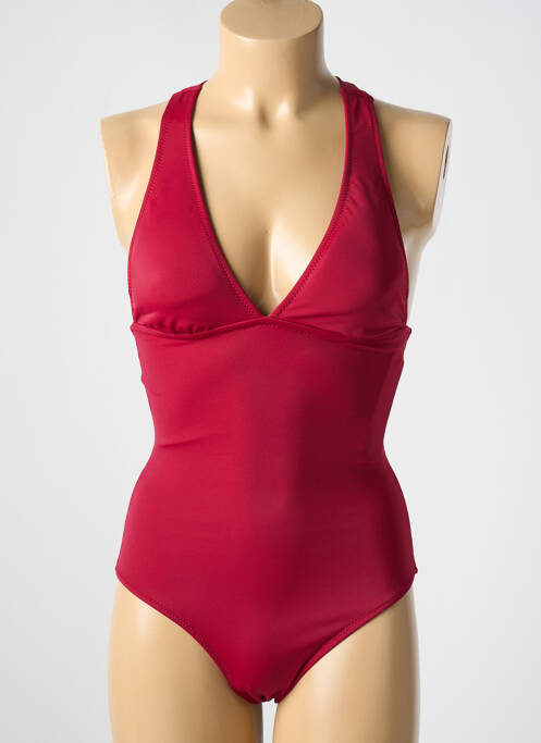 Maillot de bain 1 pièce rouge fonce PHAX pour femme