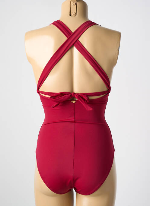 Maillot de bain 1 pièce rouge fonce PHAX pour femme