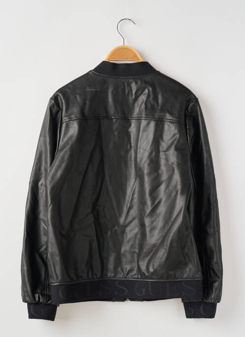Veste simili cuir noir GUESS pour fille