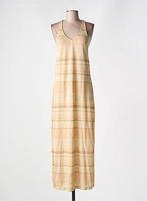 Robe longue sans manche sans manche beige PILYQ femme
