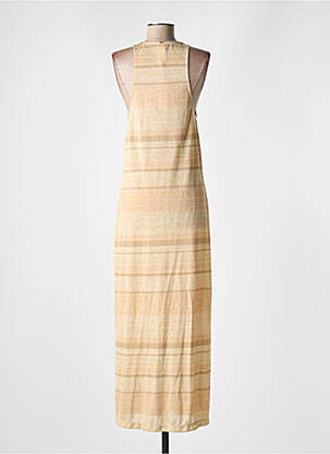Robe longue sans manche sans manche beige PILYQ femme