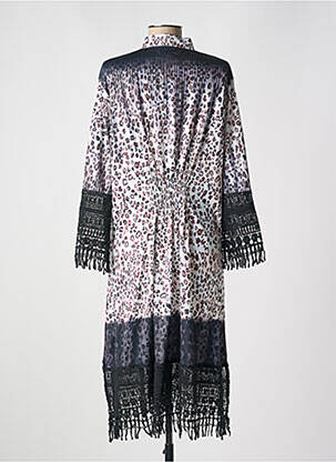 Robe mi-longue manches longues manches longues noir MIRADONNA femme