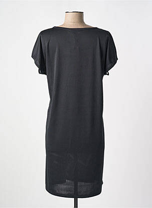 Robe courte manches courtes manches courtes noir MIRADONNA femme