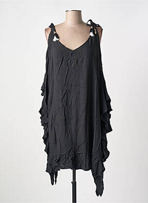 Robe mi-longue sans manche sans manche noir MILONGA femme