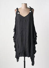 Robe mi-longue sans manche sans manche noir MILONGA femme