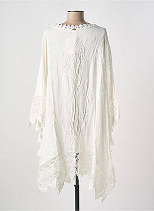 Robe de plage manches courtes blanc MILONGA femme