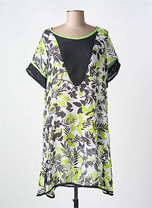 Robe de plage tissage crêpe vert MIRADONNA femme