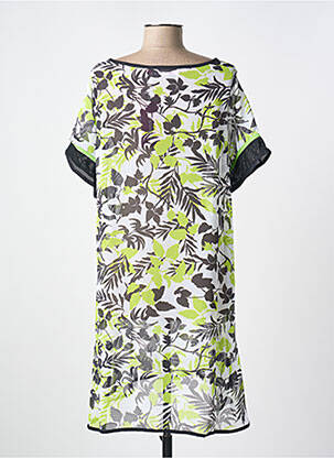Robe de plage tissage crêpe vert MIRADONNA femme