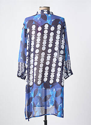 Robe de plage tissage crêpe bleu MIRADONNA femme