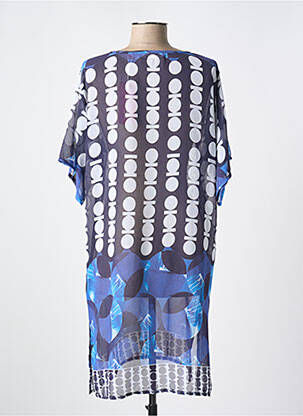 Robe de plage tissage crêpe bleu MIRADONNA femme