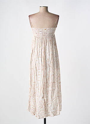 Robe de plage manches bustier beige PILYQ femme