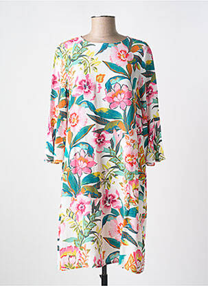 Robe de plage manches 3/4 rose CYELL femme