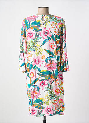 Robe de plage manches 3/4 rose CYELL femme