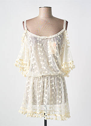 Robe de plage sans manche beige MILONGA femme