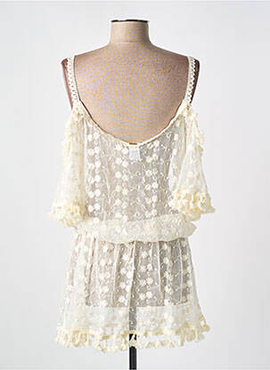 Robe de plage sans manche beige MILONGA femme