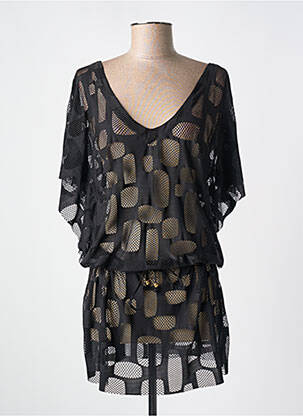 Robe de plage coupe cintrée noir PILYQ femme