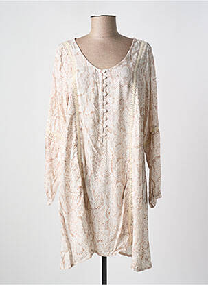 Robe de plage col v beige PILYQ femme