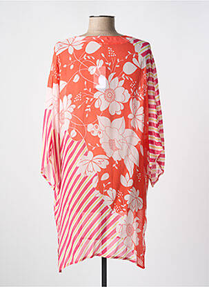 Robe de plage manches 3/4 rouge CYELL femme