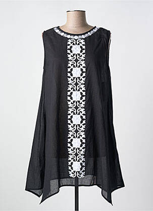 Tunique sans manche col rond noir PHAX femme