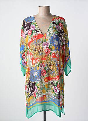 Robe de plage manches 3/4 rouge CYELL femme