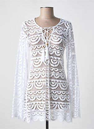Top coupe cintrée manches longues blanc PILYQ femme