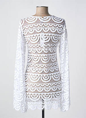 Top coupe cintrée manches longues blanc PILYQ femme