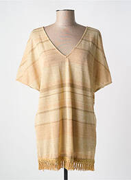 Tunique manches courtes coupe cintrée beige PILYQ femme