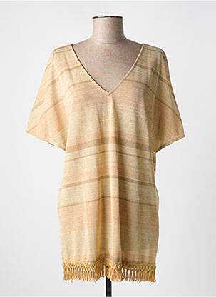 Tunique manches courtes coupe cintrée beige PILYQ femme