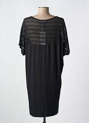 Robe mi-longue noir MIRADONNA pour femme seconde vue