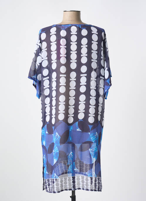 Robe de plage tissage crêpe bleu MIRADONNA femme