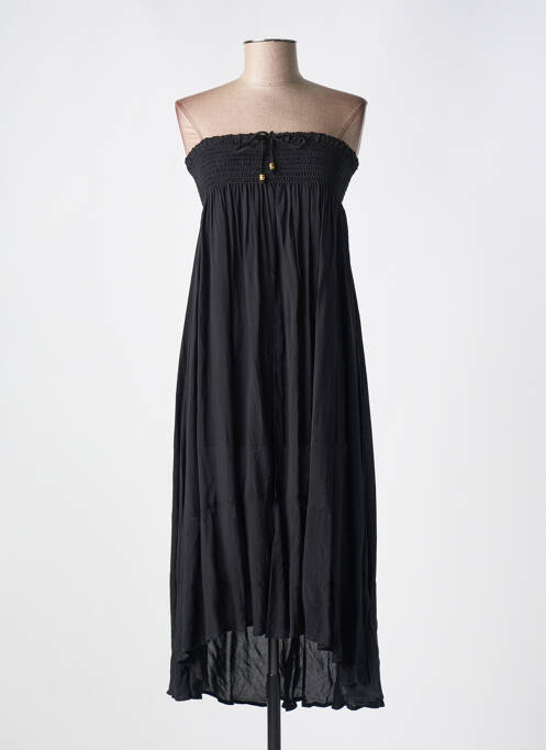 Robe de plage sans manche noir PILYQ femme