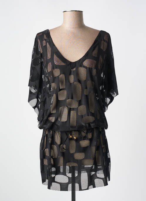 Robe de plage coupe cintrée noir PILYQ femme