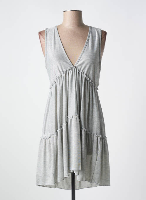 Robe de plage coupe cintrée gris PILYQ femme