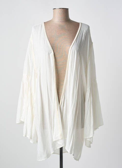 Gilet manches longues col v blanc PILYQ femme