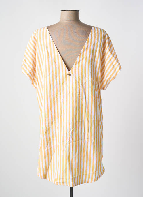 Tunique manches courtes col v jaune MILONGA femme