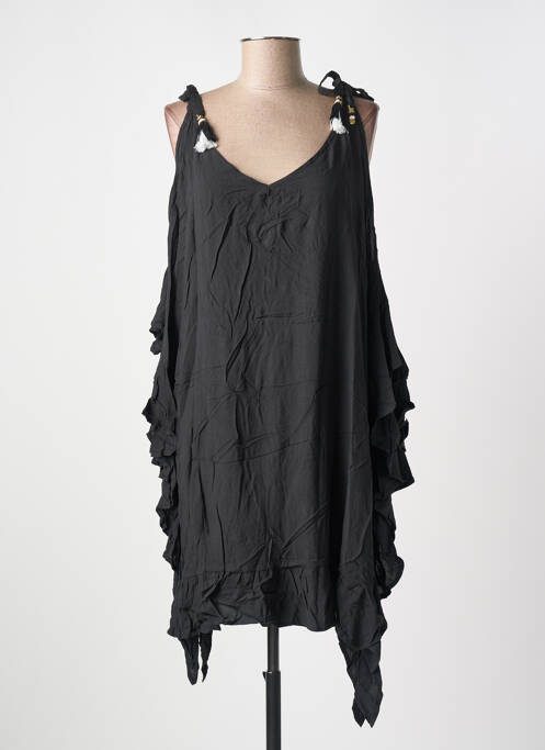 Robe mi-longue noir MILONGA pour femme