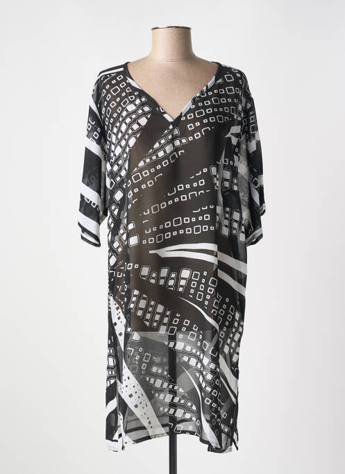 Robe mi-longue noir MIRADONNA pour femme