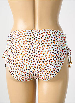 Bas de maillot de bain imprimé fantaisie culotte beige CYELL femme