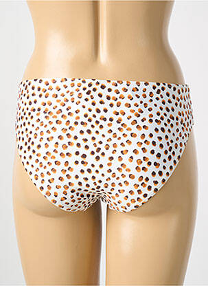 Bas de maillot de bain imprimé fantaisie culotte beige CYELL femme