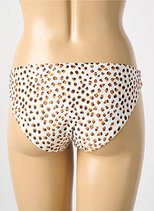Bas de maillot de bain imprimé fantaisie culotte beige CYELL femme