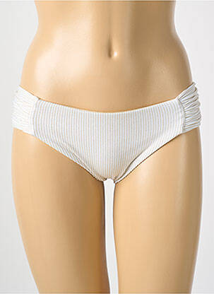 Bas de maillot de bain imprimé fantaisie culotte blanc LULI FAMA femme